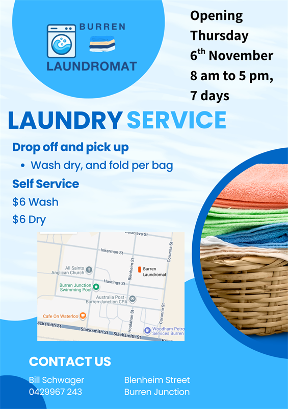 Laundromat Opens in Burren Junction