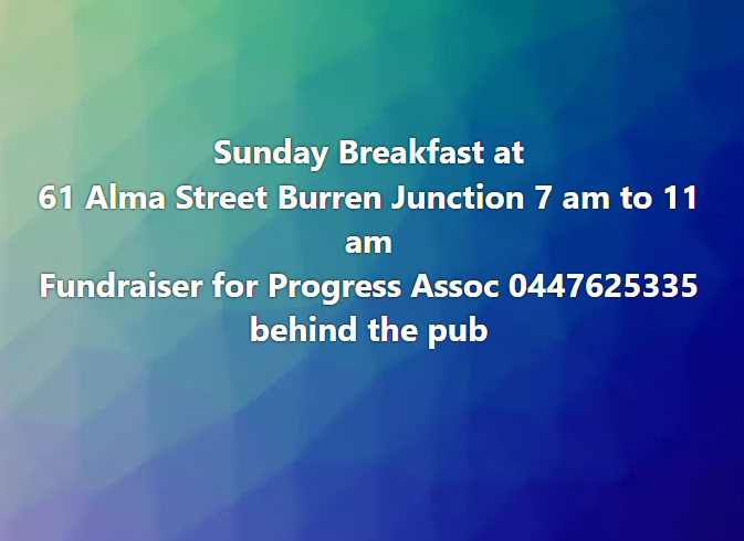 Sunday breakfast during harvest