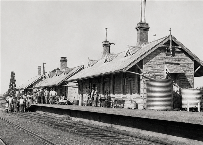 Original Station with water tower in the background